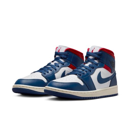 (WMNS) Air Jordan 1 Mid 'French Blue Gym Red' BQ6472-146