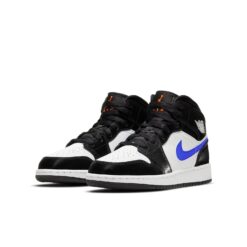 (GS) Air Jordan 1 Mid 'Black Racer Blue' 554725-084