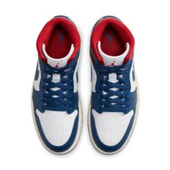 (WMNS) Air Jordan 1 Mid 'French Blue Gym Red' BQ6472-146