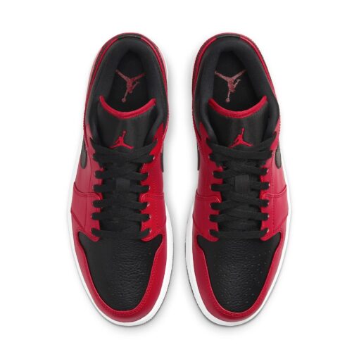 Air Jordan 1 Low 'Reverse Bred Pebbled Swoosh' 553558-605