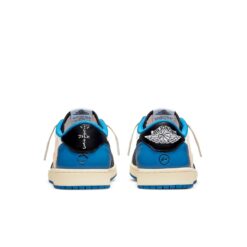 Air Jordan 1 Retro Low x Fragment Design x Travis Scott x 'Sail Black Military Blue' DM7866-140