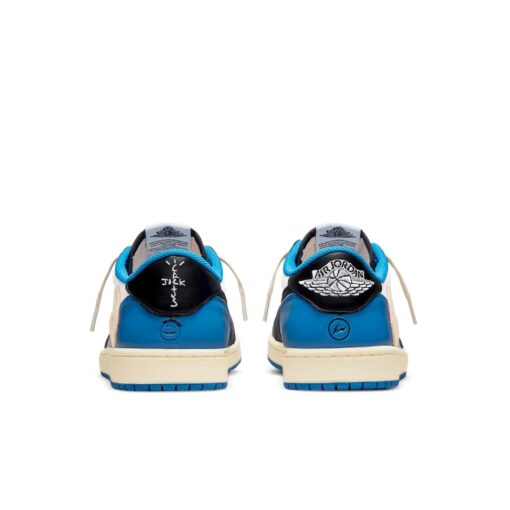 Air Jordan 1 Retro Low x Fragment Design x Travis Scott x 'Sail Black Military Blue' DM7866-140