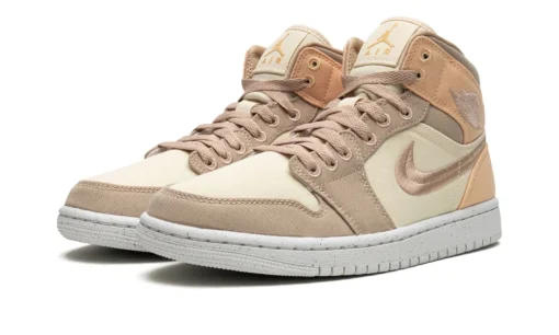 Air Jordan 1 Mid Se Canvas Khaki Women’s - Dv0427-102