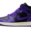 Air Jordan 1 Mid Purple Black Women’s - BQ6472-051