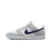 Dunk Low White Grey Navy Aqua Mini Swoosh - Fj4227-001