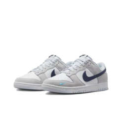 Dunk Low White Grey Navy Aqua Mini Swoosh - Fj4227-001