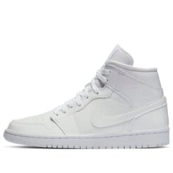 (WMNS) Air Jordan 1 Mid Patent 'Triple White' BQ6472-111