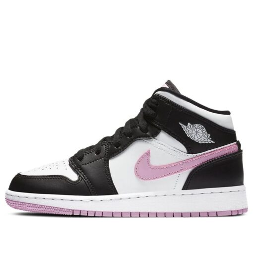 (GS) Air Jordan 1 Mid 'White Light Arctic Pink' 555112-103
