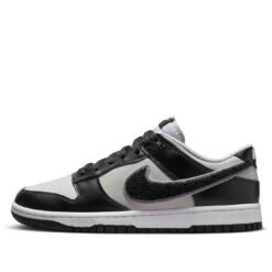 Nike Dunk Low 'Chenille Swoosh - Black Grey Fog' DQ7683-001