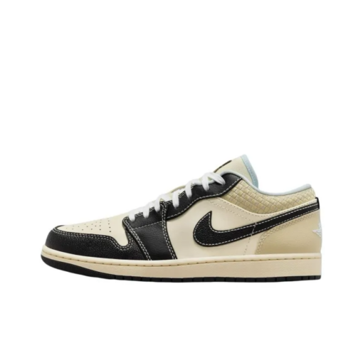 Air Jordan 1 Vintage Basketball Shoes Men Low-Top Beige Black - HQ3437-101