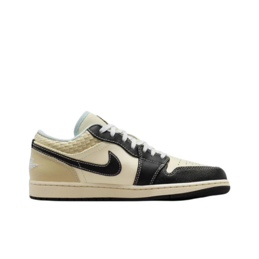 Air Jordan 1 Vintage Basketball Shoes Men Low-Top Beige Black - HQ3437-101