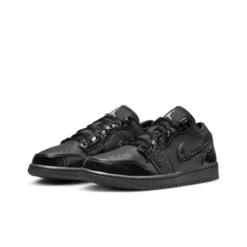 Air Jordan 1 Low Se Patent Elephant Black - Hj7743-010