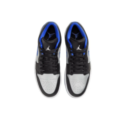 Air Jordan 1 Low Black Game Royal Metallic Platinum - 553558-007