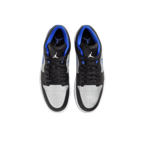 Air Jordan 1 Low Black Game Royal Metallic Platinum - 553558-007