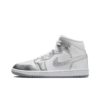 Air Jordan 1 Mid Se Metallic Silver - Fn5031-100