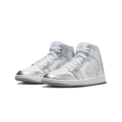 Air Jordan 1 Mid Se Metallic Silver - Fn5031-100