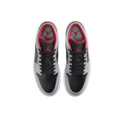 Air Jordan 1 Low Black Light Smoke Grey Gym Red - 553558-060