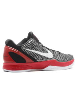 Zoom Kobe 6 Basketball Shoes Men Low-top Black white red - 429659-001