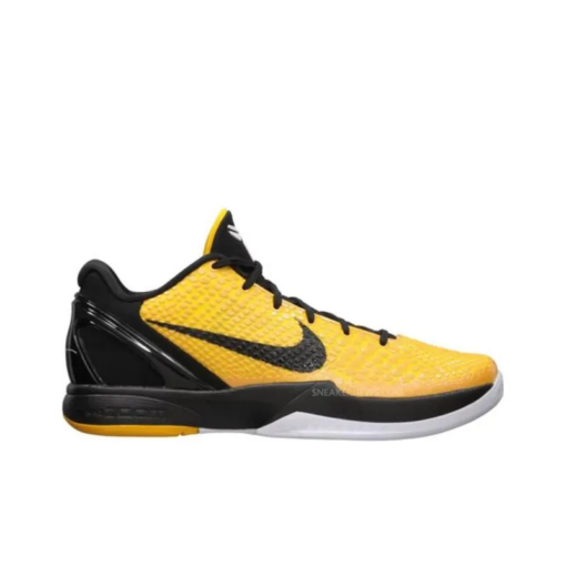 Zoom Kobe 6 Basketball Shoes Men Low-top Black Yellow White - 429659-700