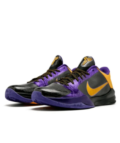 Zoom Kobe 5 Basketball Shoes Men Low-top Black purple - 386429-071