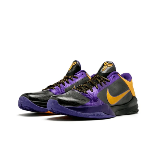 Zoom Kobe 5 Basketball Shoes Men Low-top Black purple - 386429-071