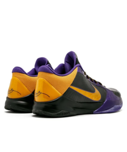 Zoom Kobe 5 Basketball Shoes Men Low-top Black purple - 386429-071