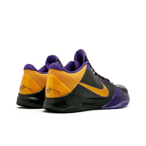 Zoom Kobe 5 Basketball Shoes Men Low-top Black purple - 386429-071