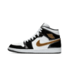 Air Jordan 1 Mid SE "Black Gold Patent Leather" 852542-007