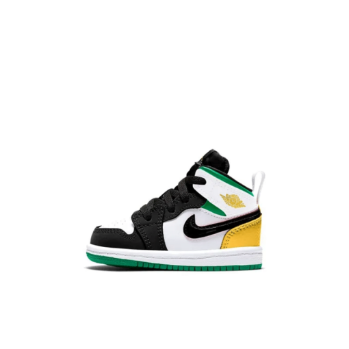 Air Jordan 1 Mid Se White Laser Orange Lucky Green Td - Bq6933-101