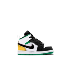 Air Jordan 1 Mid Se White Laser Orange Lucky Green Td - Bq6933-101