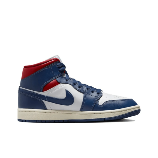 Air Jordan 1 Mid French Blue Gym Red Sail Black - BQ6472-146