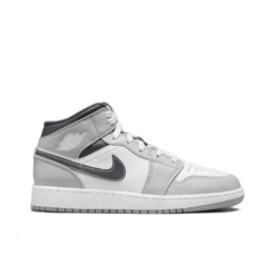 Air Jordan 1 Mid Light Smoke Grey Anthracite Gs - 554725-078