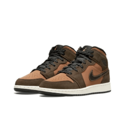 Air Jordan 1 Mid SE Dark Chocolate GS - DC7248-200