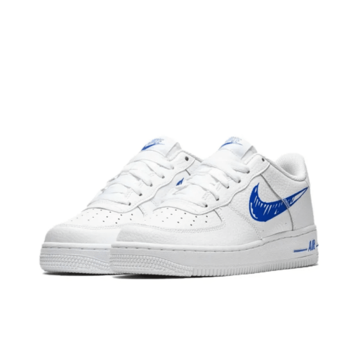 Air Force 1 Low Sketch Blue Swoosh GS - DM3177-102