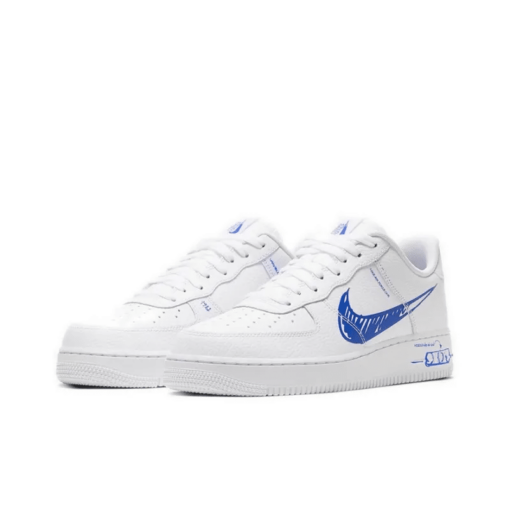 Air Force 1 Low Sketch White Blue - CW7581-100