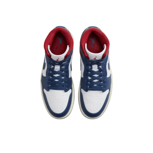 Air Jordan 1 Mid French Blue Gym Red Sail Black - BQ6472-146