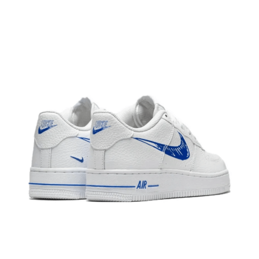 Air Force 1 Low Sketch Blue Swoosh GS - DM3177-102