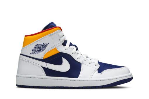 Air Jordan 1 Mid 'White Deep Royal Blue' E553558-500