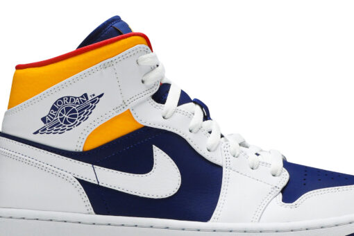 Air Jordan 1 Mid 'White Deep Royal Blue' E553558-500