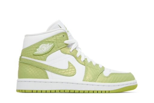 Air Jordan 1 Mid SE 'Green Python' Signature Footwear