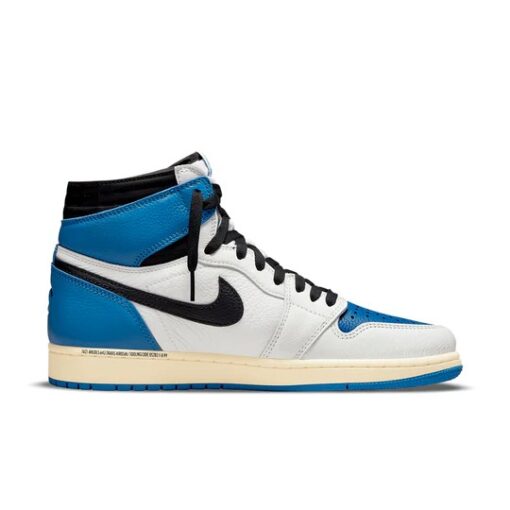 Air Jordan 1 Retro High x Fragment Design x Travis Scott 'Sail Black Military Blue' DH3227-105