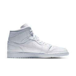 Air Jordan 1 Mid 'Triple White 2019' 554724-129