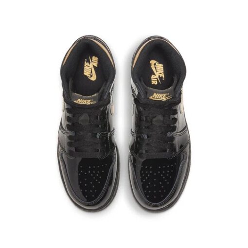 (GS) Air Jordan 1 Retro High OG 'Black Metallic Gold' 575441-032