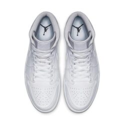 Air Jordan 1 Mid 'Triple White 2019' 554724-129