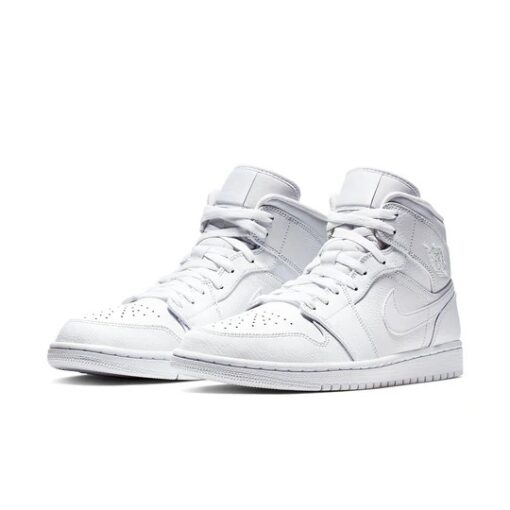 Air Jordan 1 Mid 'Triple White 2019' 554724-129