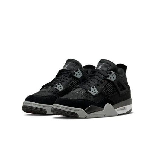 (GS) Air Jordan 4 Retro SE 'Black Canvas' DV0553-006