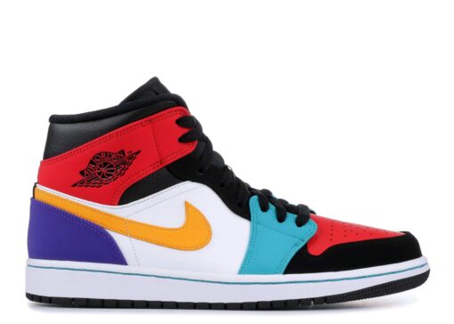 Nike Air Jordan 1 Mid ‘Bred Multicolor’ - 554724-125