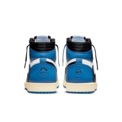 Air Jordan 1 Retro High x Fragment Design x Travis Scott 'Sail Black Military Blue' DH3227-105