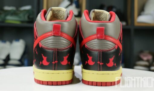 Nike Dunk High 1985 Red Acid Wash Iconic Sneaker