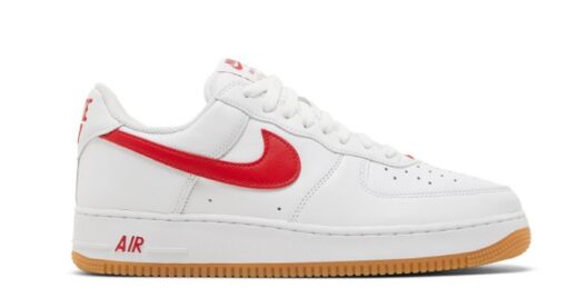 Air Force 1 Low 'Color of the Month - White University Red' Iconic Sneaker